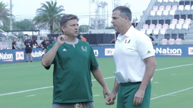 Shannon Dawson Mario Cristobal 2023 Spring Game